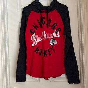 Chicago Blackhawks Red and Black Hoodie